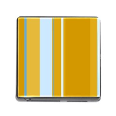 Yellow Elegant Lines Memory Card Reader (square) by Valentinaart