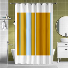 Yellow Elegant Lines Shower Curtain 48  X 72  (small)  by Valentinaart