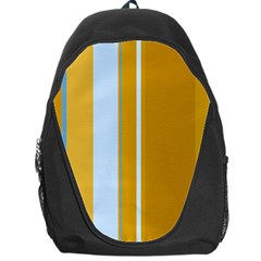 Yellow Elegant Lines Backpack Bag by Valentinaart