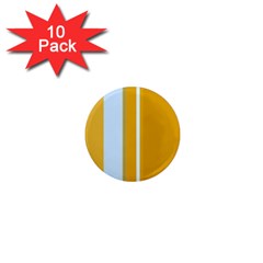 Yellow Elegant Lines 1  Mini Magnet (10 Pack)  by Valentinaart