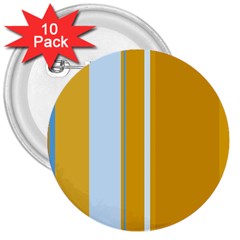 Yellow Elegant Lines 3  Buttons (10 Pack)  by Valentinaart