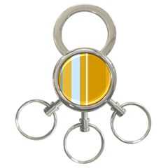 Yellow Elegant Lines 3-ring Key Chains by Valentinaart