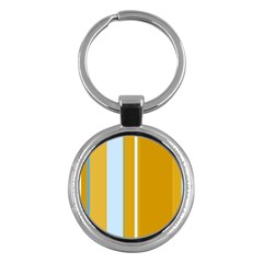 Yellow Elegant Lines Key Chains (round)  by Valentinaart