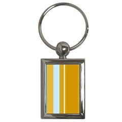 Yellow Elegant Lines Key Chains (rectangle)  by Valentinaart