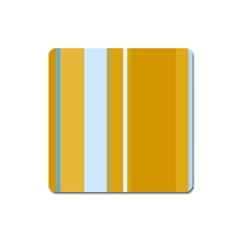 Yellow Elegant Lines Square Magnet by Valentinaart