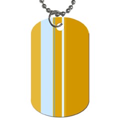 Yellow Elegant Lines Dog Tag (two Sides) by Valentinaart