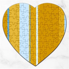 Yellow Elegant Lines Jigsaw Puzzle (heart) by Valentinaart