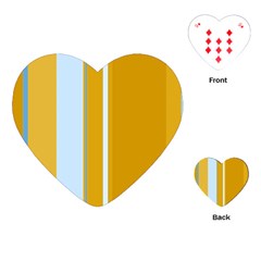 Yellow Elegant Lines Playing Cards (heart) 