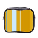 Yellow elegant lines Mini Toiletries Bag 2-Side Front