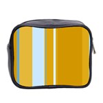 Yellow elegant lines Mini Toiletries Bag 2-Side Back