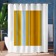 Yellow Elegant Lines Shower Curtain 60  X 72  (medium) 