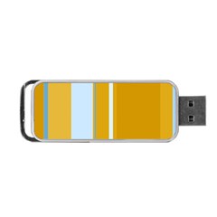 Yellow Elegant Lines Portable Usb Flash (two Sides) by Valentinaart