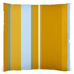 Yellow Elegant Lines Large Flano Cushion Case (one Side)