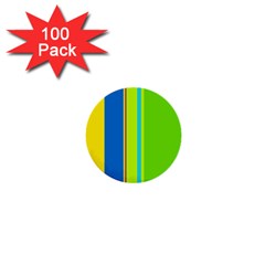 Colorful Lines 1  Mini Buttons (100 Pack)  by Valentinaart