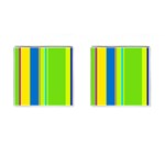 Colorful lines Cufflinks (Square) Front(Pair)