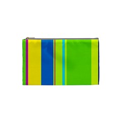 Colorful Lines Cosmetic Bag (small)  by Valentinaart