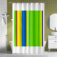 Colorful Lines Shower Curtain 48  X 72  (small) 