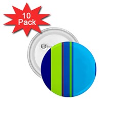 Blue And Green Lines 1 75  Buttons (10 Pack) by Valentinaart