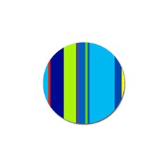 Blue And Green Lines Golf Ball Marker by Valentinaart