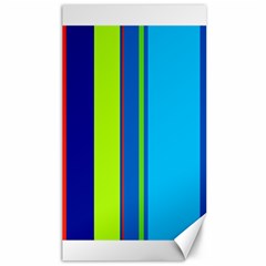 Blue And Green Lines Canvas 40  X 72  