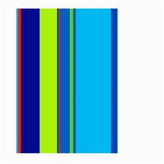 Blue And Green Lines Large Garden Flag (two Sides)