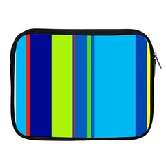 Blue And Green Lines Apple Ipad 2/3/4 Zipper Cases by Valentinaart