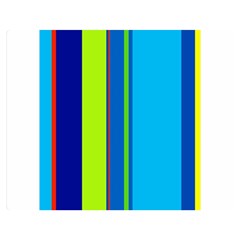 Blue And Green Lines Double Sided Flano Blanket (medium)  by Valentinaart