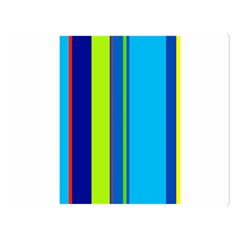 Blue And Green Lines Double Sided Flano Blanket (large) 