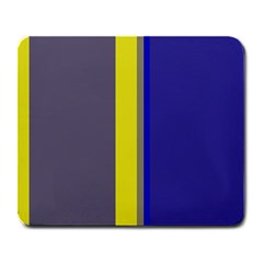 Blue And Yellow Lines Large Mousepads by Valentinaart