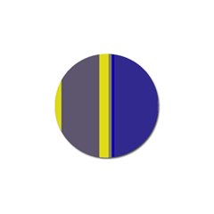 Blue And Yellow Lines Golf Ball Marker by Valentinaart