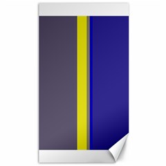 Blue And Yellow Lines Canvas 40  X 72   by Valentinaart