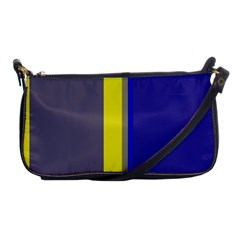 Blue And Yellow Lines Shoulder Clutch Bags by Valentinaart