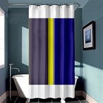 Blue and yellow lines Shower Curtain 36  x 72  (Stall)  Curtain(36 X72 ) - 33.26 x66.24  Curtain(36 X72 )