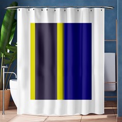 Blue And Yellow Lines Shower Curtain 60  X 72  (medium) 