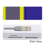 Blue and yellow lines Memory Card Reader (Stick)  Front