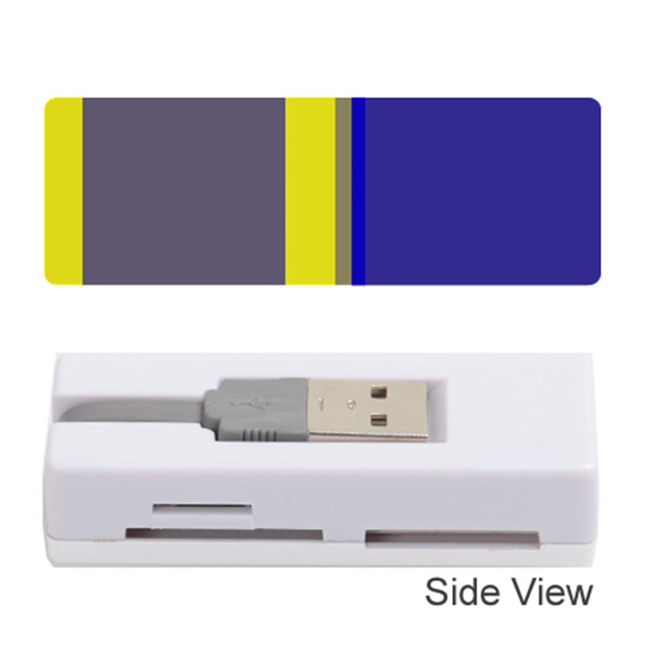 Blue and yellow lines Memory Card Reader (Stick) 