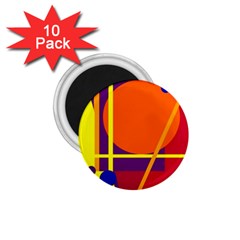 Orange Abstract Design 1 75  Magnets (10 Pack)  by Valentinaart