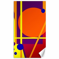 Orange Abstract Design Canvas 40  X 72   by Valentinaart