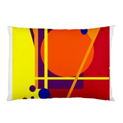 Orange Abstract Design Pillow Case (two Sides)