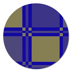 Blue design Magnet 5  (Round)