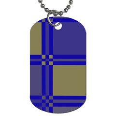 Blue design Dog Tag (One Side)