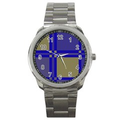 Blue design Sport Metal Watch