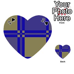 Blue Design Playing Cards 54 (heart)  by Valentinaart