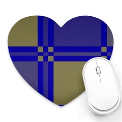 Blue design Heart Mousepads