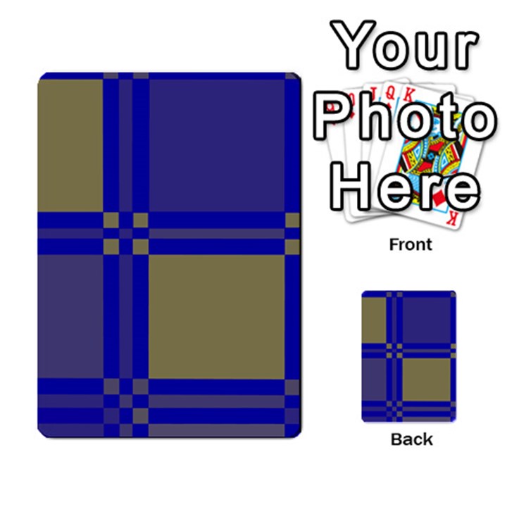 Blue design Multi-purpose Cards (Rectangle) 