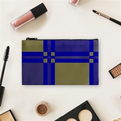 Blue design Cosmetic Bag (Small) 