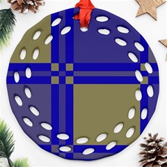 Blue Design Ornament (round Filigree) 