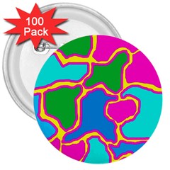 Colorful Abstract Design 3  Buttons (100 Pack)  by Valentinaart