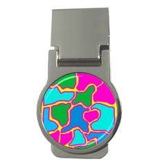 Colorful Abstract Design Money Clips (round)  by Valentinaart