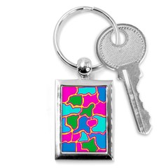 Colorful Abstract Design Key Chains (rectangle)  by Valentinaart